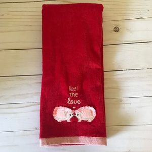 Valentines porcupine towel